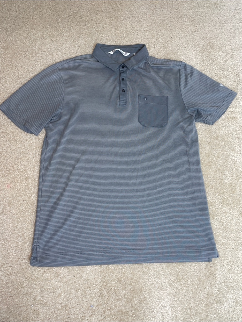 Travis Mathew Men's Pocket Polo in Gray